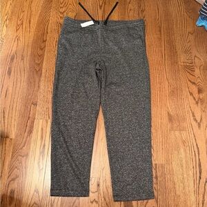 LOFT Dark Heather Gray Drawstring Jogger Pants